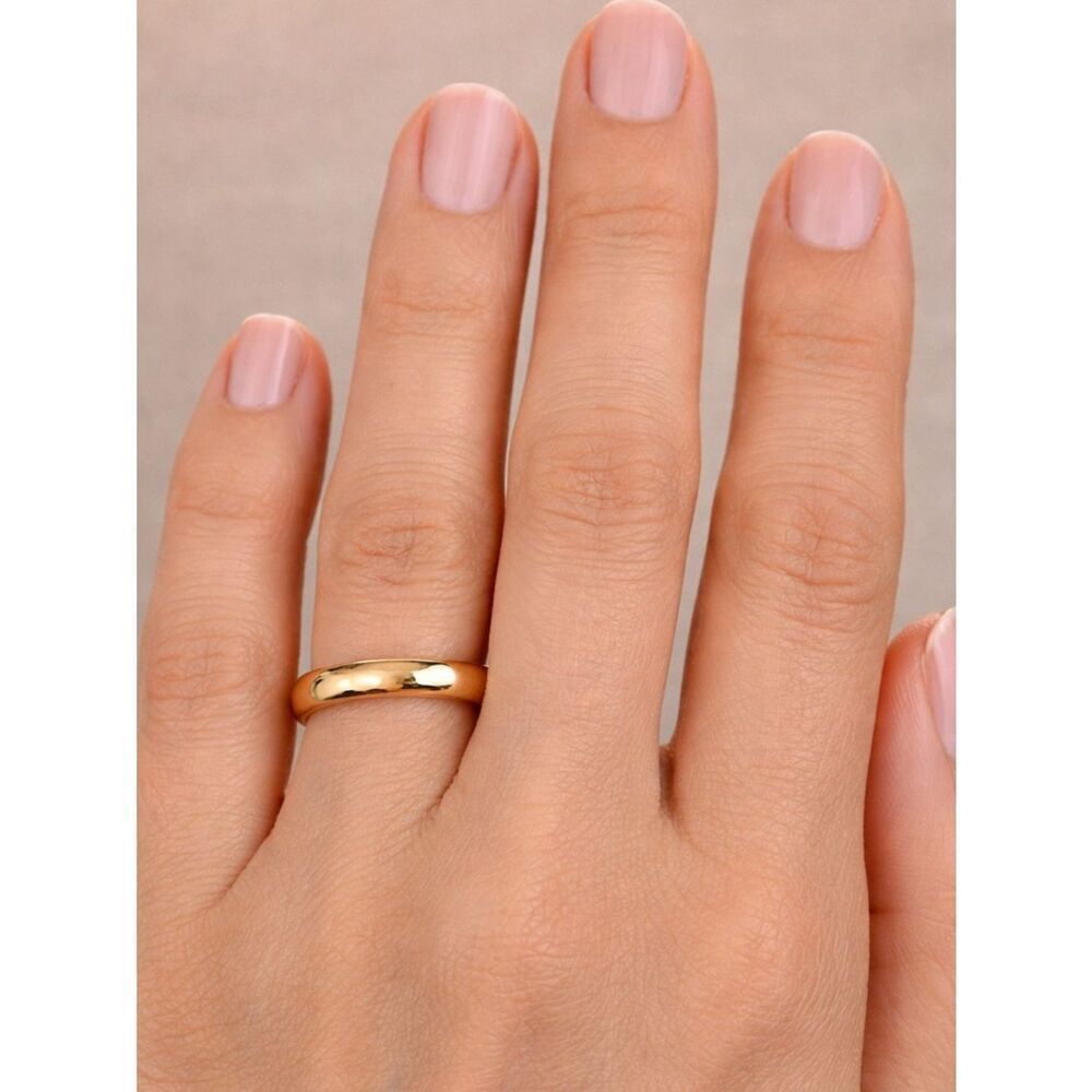 10K Gold Comfort Fit 4mm Wedding Band Unisex Size 7 | 4.63 grams
